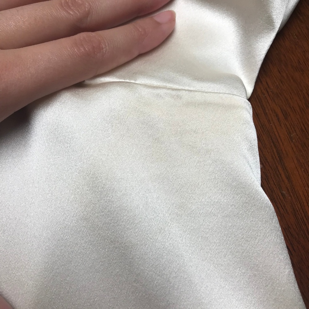Lafayette 148 100% Silk Cream Blouse 14 - Picture 7 of 8